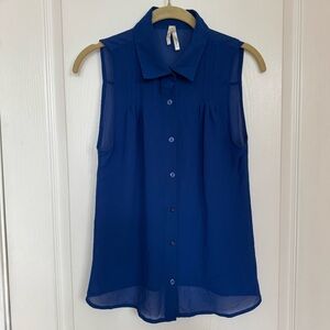 Sleeveless Blue Women's Top